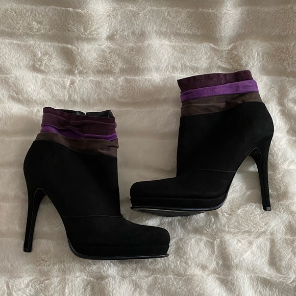 Diane von Furstenberg DVF black high heel boots 8 - Picture 5 of 8